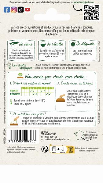 Potagères - Navet-Légume Demi-Long de Croissy - MEDIA_PACKAGING_VERSO